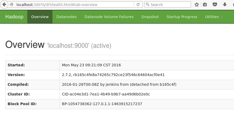 hadoop的web界面