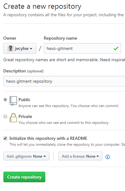 Create a new repository